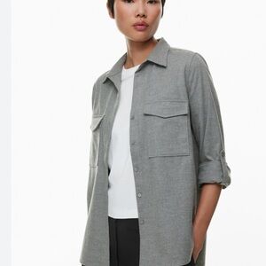 Aritzia Babaton Grey-Utility Shirt